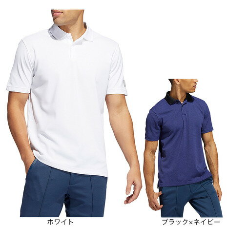 アディダス（adidas） ゴルフウェア メランジ 汗染み軽減 半袖ポロシャツ ZK681 HA6109 HC5578（メンズ）