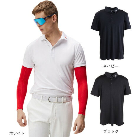 J.LINDEBERG（メンズ）ゴルフウェア 吸水 速乾 Jeff Reg Fit バックブリッジ カラーブロック ポロ半袖シャツ 071-28442