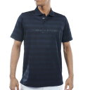 【5%OFFクーポン5/5限定 2点以上購入】トミーヒルフィガー（TOMMY HILFIGER）（メンズ）ゴルフウェア シャドーロゴ 半袖ポロシャツ THMA436-NVY