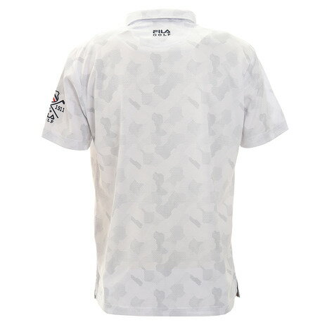 フィラ（FILA） ゴルフ ポロシャツ メンズ カモエンボス柄半袖シャツ 740615-WT （Men's）