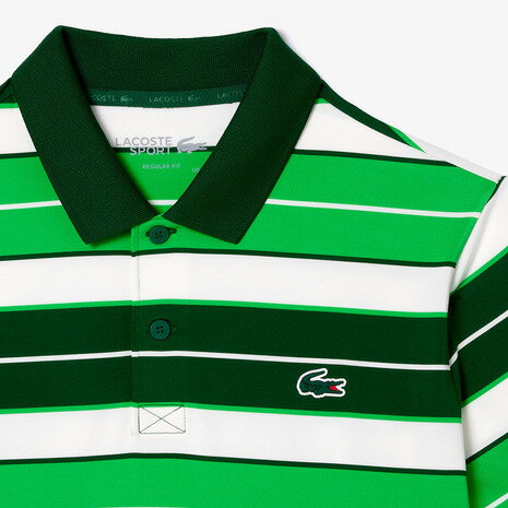 ラコステ（LACOSTE）（メンズ）ゴルフウェア ウルトラドライストレッチボーダーポロ DH7497-99-IQC
