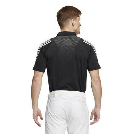 アディダス（adidas） ゴルフウェア スリーストライプス 半袖ストレッチボタンダウンシャツ US562-HA3130BK （メンズ）