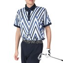 クロススポーツウエア(Cross Sportswear)(メンズ)ゴルフウェア Point 半袖ポロシャツ 1324131-498