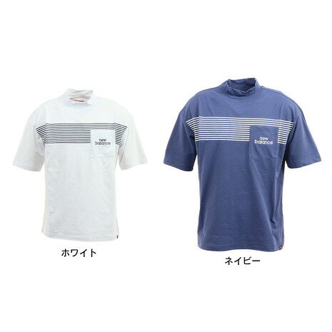 ニューバランス（new balance） ゴルフウェア 吸汗速乾 UVカット プルオーバー モックネック半袖Tシャツ 012-2166004 （メンズ）