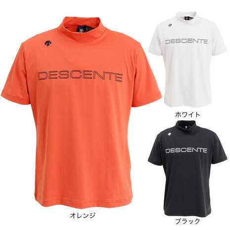 デサントゴルフ（DESCENTEGOLF）（メンズ） ゴルフウェア 吸汗速乾 UVカット 高通気 モックネック半袖Tシャツ DGMTJA00XB OR00