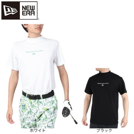 ニューエラ（NEW ERA）（メンズ）ゴルフウェア 吸汗 速乾 ミッドネック 鹿の子 半袖Tシャツ Circle OOTTF サークルロゴ 13516915 13516913のサムネイル