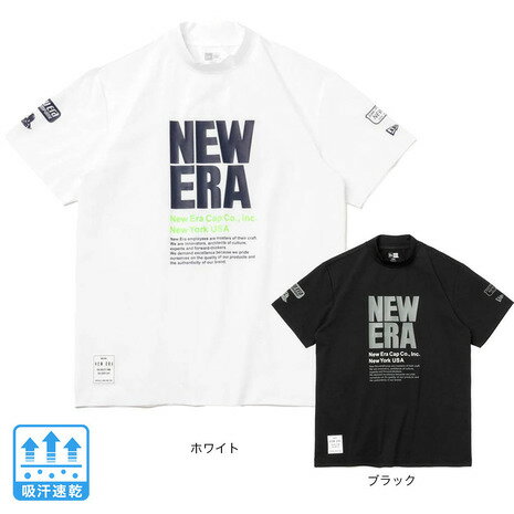 ニューエラ（NEW ERA）（メンズ、レディース）モックネック ゴルフ 半袖 ミッドネック ユーティリティ Tシャツ マルチロゴ 14311416/14311417