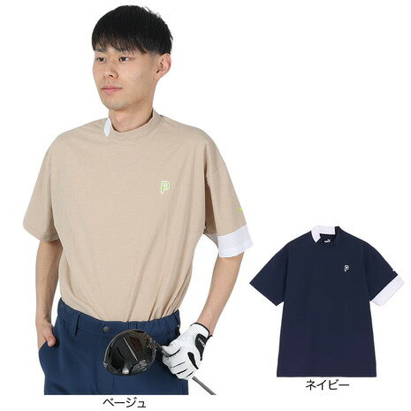 楽天Victoria Golf 楽天市場支店プーマ（PUMA）（メンズ）ゴルフ 半袖 P ストレッチ CB リラックス モックネック 半袖 シャツ 627769