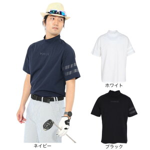 【最大1万Pバック エントリー&抽選 11/18限定】ハーレー(HURLEY)(メンズ)ゴルフウェア 吸汗速乾 ファントム アイコン ブロックパーティー 半袖 モックネック MGPS251108