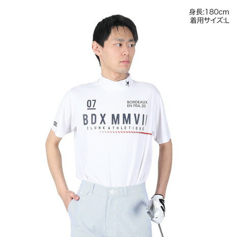 クランク（CLUNK）（メンズ）ゴルフウェア 吸汗 速乾 半袖モックネックシャツ CL5MTG18