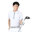 【5/9 20時スタート さらに最大P10倍】スリクソン(SRIXON)(メンズ)ゴルフウェア 半袖 吸汗速乾 接触冷感 ロゴプリント ジップアップシャツ RGMXJA06 WH00(4)