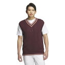【7/18限定 最大1万Pバック要エントリー&抽選】アディダス(adidas)(メンズ、レディース)ゴルフウェア ビヨンド ザ コース ルーズフィット ニットベスト KTN38-JE8860RED