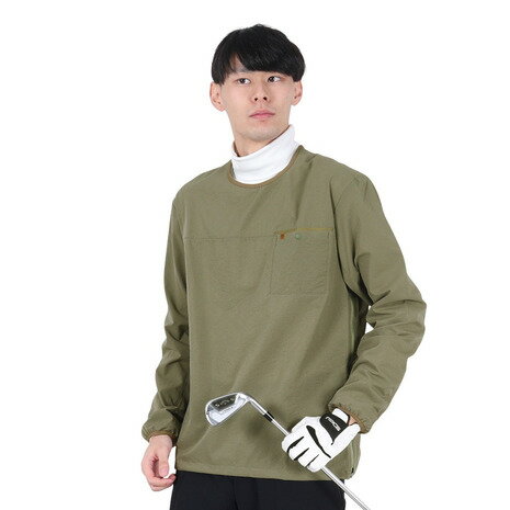 トラヴィスマシュー（Travis Mathew）（メンズ）ゴルフウェア 長袖 FIELD CREW AP TM SW 7AH039 3OLG 23SS B