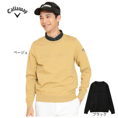 【最大1万Pバック エントリー＆抽選 11/25限定】キャロウェイ（CALLAWAY）（メンズ）ゴルフウェア 長袖スウェット クルーネックニット C24218101
