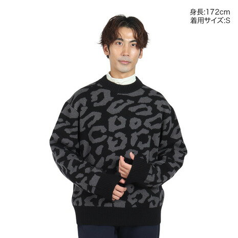 【11/4 20時スタート さらに最大P10倍】J.LINDEBERG（J.LINDEBERG）（メンズ）ゴルフウェア オリーブ クルーネック ニット セーター 071-11110-019