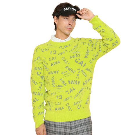キャロウェイ（CALLAWAY）（メンズ）ゴルフウェア ロゴコラージュへアリーニット C24218105-1130
