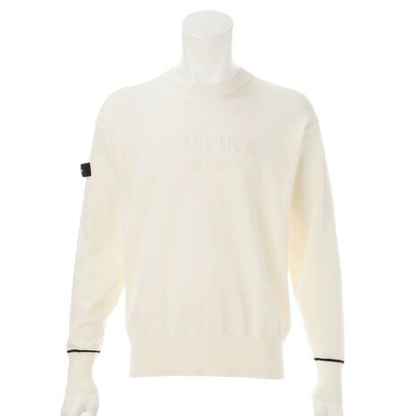 ブリーフィング（BRIEFING）（メンズ）ゴルフウェア ビッグロゴ クルーネック ニット 長袖セーター BRG251M16-000