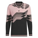 アディダス(adidas)(メンズ)ゴルフウェア アーカイブグラフィック Vネック長袖セーター JSC13-IM7245 BK/PK