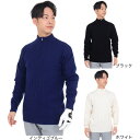 【マラソン期間限定 さらに最大P10倍】エピキュール(epicure)(メンズ)ゴルフウェア ケーブルハイネックジップアップシャツ 151-19012