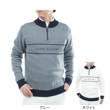 トミー ヒルフィガー ゴルフ（TOMMY HILFIGER GOLF）（メンズ）ゴルフ フロントロゴ ハーフジップ モッ..