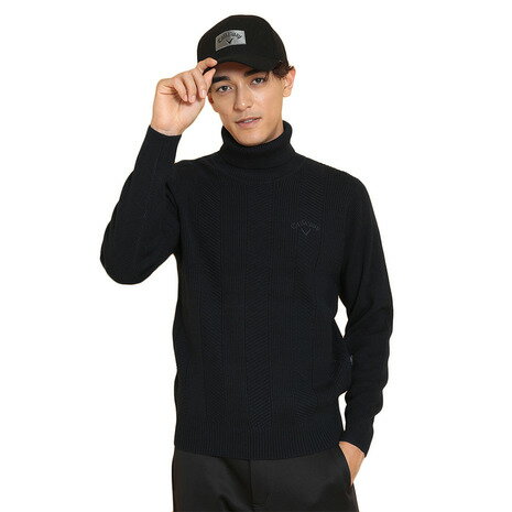 キャロウェイ（CALLAWAY）（メンズ）ゴルフウェア 畦編みタートルネックニット C24218107-1120