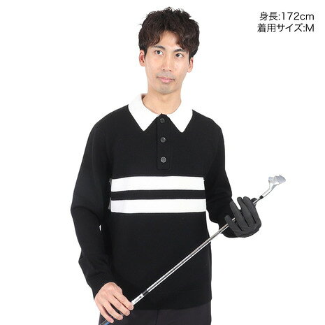 J.LINDEBERG（J.LINDEBERG）（メンズ）ゴルフウェア 長袖 パトリック ラグビー ニットセーター 071-11111-019
