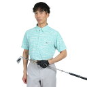 【7/18限定 最大1万Pバック要エントリー&抽選】マンシングウエア(MUNSING WEAR)(メンズ)ゴルフウェア 吸汗速乾 遮熱 サンスクリーン マルチロゴ総柄プリント 半袖ポロシャツ MG5SHS84M EM00