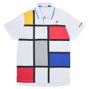 ルコックスポルティフ(lecoqsportif)(メンズ)ゴルフウェア カラーブロック大柄半袖シャツ LG5SHS02M WH00