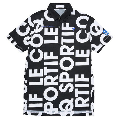 ルコックスポルティフ（lecoqsportif）（メンズ）ゴルフウェア マルチカラーロゴ柄半袖シャツ LG5SHS05M BK00