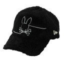 サイコバニー(Psycho Bunny)(メンズ、レディース)ゴルフ 抗菌 FUR NEW ERAコラボキャップ PBMG454F-BLK