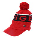 トミー ヒルフィガー ゴルフ(TOMMY HILFIGER GOLF)(メンズ、レディース)ゴルフ キャップ ニット THMB4F53-RED