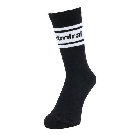 アドミラル ゴルフ（Admiral GOLF）（メンズ）ライン ミドルソックス ADMB4ABM-BLK