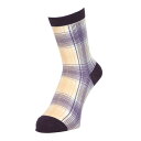 ROSASEN(メンズ)ゴルフ 抗菌防臭 オンブレーチェック レギュラー丈 ソックス 046-42832-083-24AW