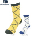 ROSASEN(メンズ)ゴルフ モノグラムレギュラー丈ソックス 046-49932
