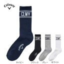 キャロウェイ(CALLAWAY)(メンズ)ゴルフ 抗菌防臭 カレッジ調ロゴクルーソックス C25293107