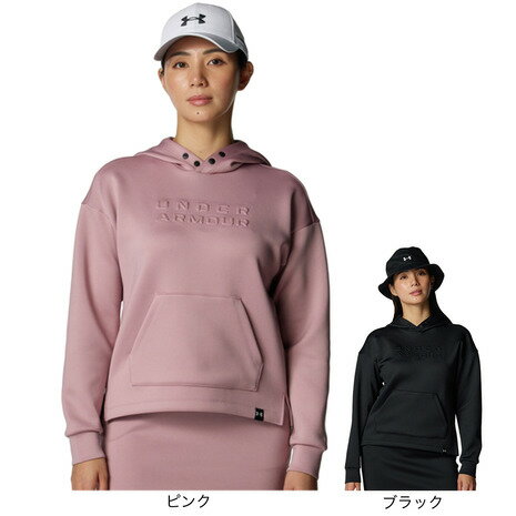 【11/11 1:59まで さらに最大P10倍】アンダーアーマー（UNDER ARMOUR）（レディース）ゴルフウェア ドライブ ワードマーク ロングスリーブ フーディー 6008802