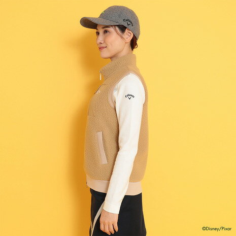 【10％クーポン！11/20〜11/25】キャロウェイ（CALLAWAY）（レディース）ゴルフウェア アウター Toy Story COLLECTION シェルパフリースボアベスト C24216230-1040