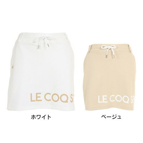 ルコック スポルティフ（Lecoq Sportif）（レディース）ゴルフウェア スフレタッチラテカラーロゴスカート QGWVJE01 WH00のサムネイル