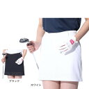 ルコックスポルティフ(lecoqsportif)(レディース)ゴルフウェア インナーパンツ付き 吸汗速乾 裾ロゴスポーティスカート QGWXJE03