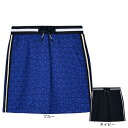 ルコックスポルティフ(lecoqsportif)(レディース)ゴルフウェア 吸汗 防風 総柄ジャージ スカート LG5FSK01L