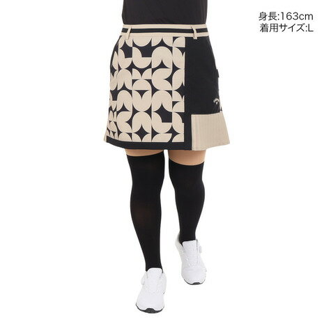 【10％クーポン！11/20〜11/25】キャロウェイ（CALLAWAY）（レディース）ゴルフウェア 千鳥ドビー幾何学プリントスカート C24128203-1040