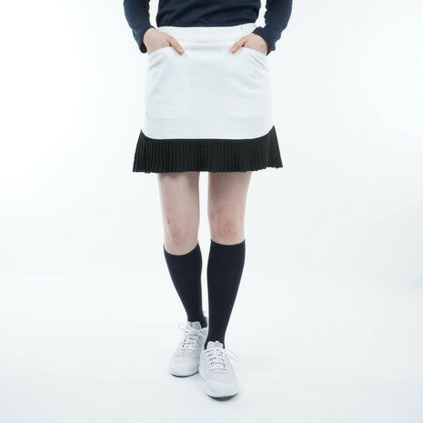 【最大1万Pバック エントリー＆抽選 11/18限定】アドミラル ゴルフ（Admiral GOLF）（レディース）ゴルフウェア パフォーマンスアーチロゴスカート ADLA281-WHT