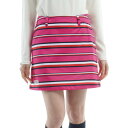 トミー ヒルフィガー ゴルフ(TOMMY HILFIGER GOLF)(レディース)ゴルフウェア 防風 保温 ボーダー スカート THLA284-PNK
