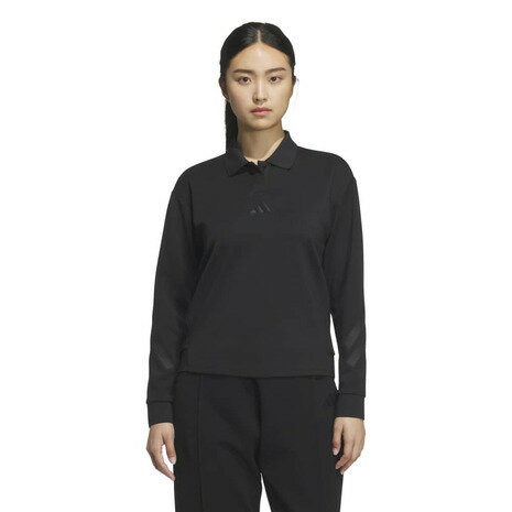 アディダス（adidas）（レディース）ゴルフウェア ストレッチ ポロシャツ 長袖 JWJ89-JM9607 BLK