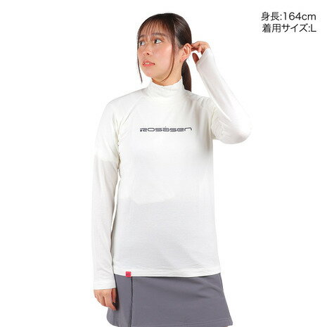 ROSASEN（レディース）ゴルフウェア 吸湿発熱 インターアクション長袖ハイネック 045-29011