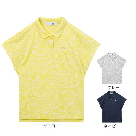Le Coq - ルコックスポルティフ（lecoqsportif）（レディース）ゴルフウェア ワイドシルエット総柄半袖シャツ LG6SHS04L