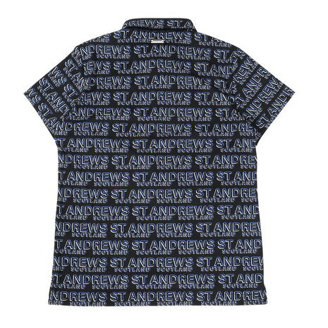 【最大1万Pバック エントリー＆抽選 11/18限定】セントアンドリュース（ST.ANDREWS）（レディース）ゴルフウェア デジタルロゴプリント半袖シャツ 043-3160254-010
