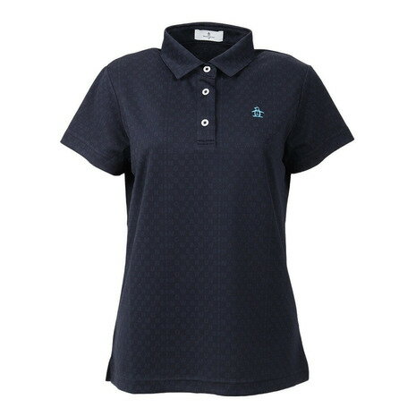 マンシング（MUNSING）（レディース）ゴルフウェア ジャカードロゴモチーフテーラーカラーシャツ MGWVJA02CH NV00