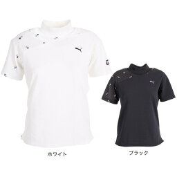 プーマ ゴルフウェア（レディース） 【5%OFFクーポン4/30限定 2点以上購入】プーマ（PUMA）（レディース）ゴルフウェア 吸水 速乾 DRYCELL ウィメンズ ゴルフ3D ロゴ ツアーデザイン 半袖 モックネック Tシャツ 930559