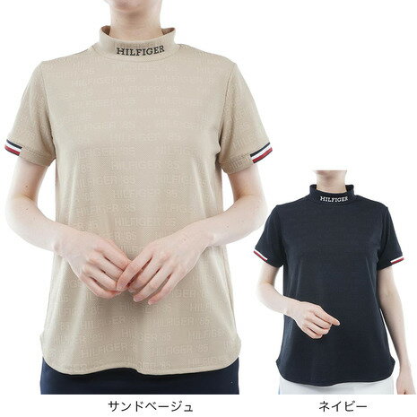 トミーヒルフィガー（TOMMY HILFIGER）（レディース）ゴルフ ジャカード半袖モックシャツ THLA411